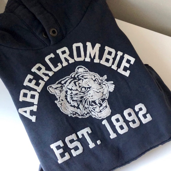 abercrombie kids Other - Abercrombie Kids Gray Blue Tiger Graphic Hoodie